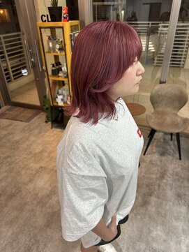 シールドヘアー 沖縄 新都心(C'LD Hair) 那覇/新都心/おもろまち/ピンク/ゆるふわボブ/ボブ