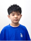 束感アップバング×爽やかキッズショート小学生男の子スタイル
