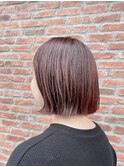30・40代透明感秋カラーミニボブ×ぱつっとラインいつでも垢抜け