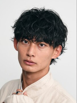 フィフス 天神大名(fifth) 天神大名シャドウパーマメンズカットマレットヘア30代