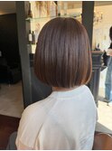 ベージュ×ツヤボブ10.15デザインカラー