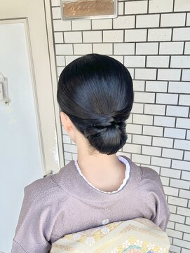 フェリーチェ 六本木店(Felice) シニヨン タイトヘア 訪問着 着物ヘア 和装 結婚式 お呼ばれ