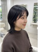 【ブルベ冬30代】垢抜け黒髪ウルフ×顔周りレイヤー×骨格診断
