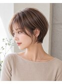 20代30代/髪質改善ストレート/丸みショート/小顔