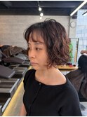 ボブパーマショートボブ外ハネボブ/高田馬場/新宿/代々木