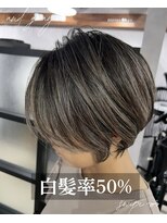 アンドグレイ 東京町屋店(and gray.)&nbsp;白髪率50%頭皮ケア×白髪をデザインする白髪ぼかしハイライト