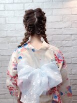 ペイジバイネオリーブ 吉祥寺店(Paige by Neolive)&nbsp;浴衣アレンジ帯とあみおろしツインテール