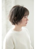 joemi毛先パーマことりベージュマニッシュショートボブディ 花野