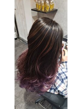 さぶちゃん 柏 グラデカラー赤紫