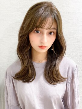 シルクレイ 吉祥寺店(Silk-lei) フェザーバングの小顔オリーブカラー20代30代/Silk-lei吉祥寺