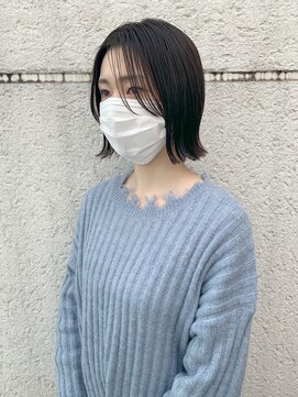 エムクランメイクス 原宿 表参道(m.clan MAKE'S) ボブロブヘアカーキグレージュオリーブベージュ大人かわいい小顔