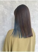 【LauBlossom入江】髪質改善トリートメント×インナーカラー×青
