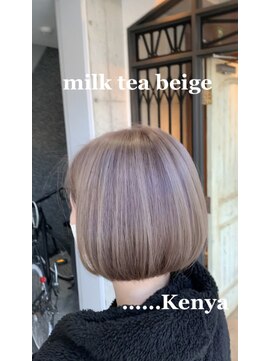 ソーエン バイ ヘッドライト 熊本店(soen by HEADLIGHT) ブリーチオンカラー☆シャドールーツ☆ミルクティーベージュ☆