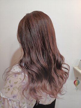 ツムグ 代官山 中目黒(TUMUGU) オレンジベージュくすみピンクグラデーションハイライト