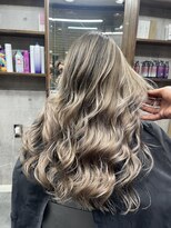 ラフ(LAFF) #バレイヤージュ#グレージュカラー#ボブウルフ#ココアベージュ