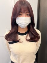 ボタン ハカタ(VOTAN hakata)&nbsp;【ろみおstyle】顔まわりカット×ピンクベージュカラー