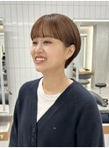 大人かわいい10代20代30代ショートボブ丸みショート
