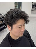 ハーフバック　ツイストスパイラルパーマ