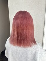 アジールヘア 所沢プロペ通り店(agir hair)&nbsp;切りっぱなしボブ美髪ピンクブラウンブリーチカラー所沢練馬