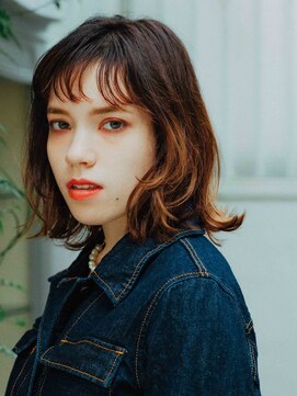 サロン ド ウィズ 西船橋店(Salon de With) シースルー外ハネボブ/ナチュラルブラウン◎30代40代50代