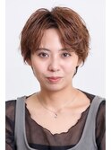 30代40代小顔カットショートパーマスタイル