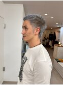 おしゃれ坊主　フェードモヒカン　グレーアッシュ