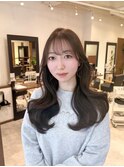 小顔カット/似合わせ/韓国ヘア/グレージュ/谷町四丁目