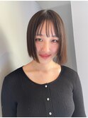 小顔ボブ/透明感カラー/切りっぱなし