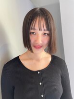 ティック 福井鯖江店(tic.)&nbsp;小顔ボブ/透明感カラー/切りっぱなし