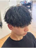 ツイスパ/縦落ち/マッシュ/メンズパーマ
