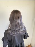 シルバーパープルのバレイヤージュ