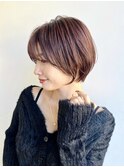 大人ショートボブひし形ショート丸顔絶壁K20250728R