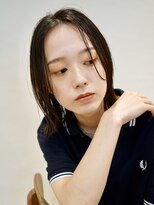 トリッカ 銀座(tricca)&nbsp;顔周りレイヤー/暗髪カラー/外ハネボブ