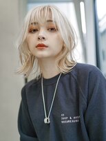 ギークス(GEEKS)&nbsp;【GEEKS渋谷】ホワイトブリーチ/ハッシュカット/ウルフ/冬カラー