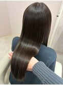 オリーブグレージュカラー 髪質改善カラー Aujuaトリートメント