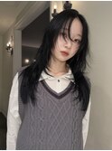 ロングレイヤー／ブルーブラック