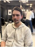 MEN’S HAIR/サーフカール/刈り上げセンターパート/広尾駅