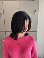 エイト 沖縄豊崎店(EIGHT toyosaki)&nbsp;【EIGHT豊崎】お客様スタイル_ 大人ミディ外ハネ旬スタイル