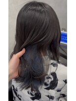 ヴィヒタ 川越 本川越(VIHTA.)&nbsp;ブリーチダブルカラーコバルトブルーインナーカラー川越本川越