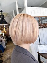 ヘアーループレル(Hair ruup Rell design works)&nbsp;那覇市安里｜ブリーチカラーで作るミルクティーベージュボブ