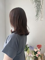 マロウイヴ(mallow eve)&nbsp;花屋併設の美容院  顔周りレイヤー×ベージュ