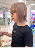 札幌ブリーチ　大人かわいいぱつっとボブ　ハイトーンカラー