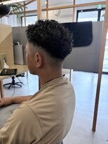 ゾウ(ZOU)&nbsp;フェードベリーショート　オールバックパーマ
