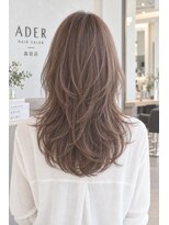 アーダーヘアサロン 森田店(ADER HAIR SALON)&nbsp;透明感ブラウンの軽やかセミロングレイヤー