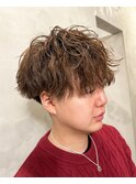 波巻きパーマ