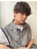 西梅田メンズパーマシャドウパーママッシュウルフカットフェード