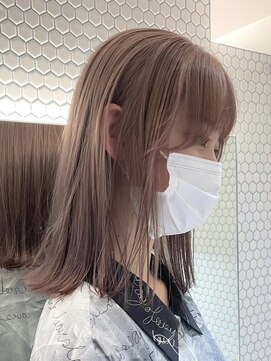 サンクプロジェクト(cinq PROJECT) ダブルカラーミルクティーピンクベージュカラーハイトーンカラー