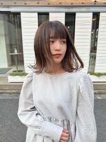 小森谷,前髪マチルダボブ,ピンクベージュ,インナーグレージュd16