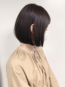 モリオフロムロンドン 原宿本店(morio from London) 【morio原宿】丸みボブ 前髪あり ショコラグレージュ