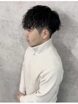 エイル 北堀江(Eir) 刈り上げマッシュ ツイストスパイラルパーマ ツイスパ